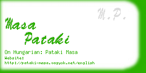 masa pataki business card